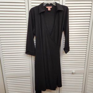 Bandolino Black Wrap Dress (Size XL)